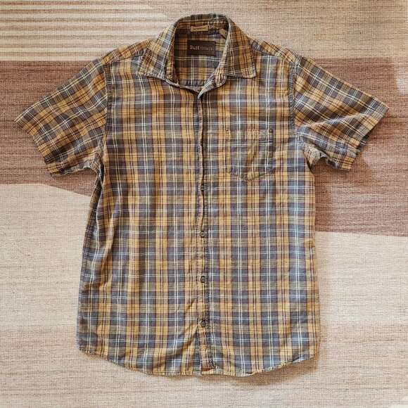 Ruff Hewn short-sleeved plaid button down shirt - Picture 1 of 5